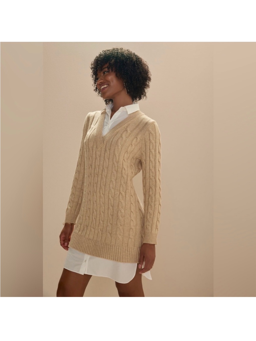 Audrey Parks + Francesca’s Lesley Twofer Sweater Dress